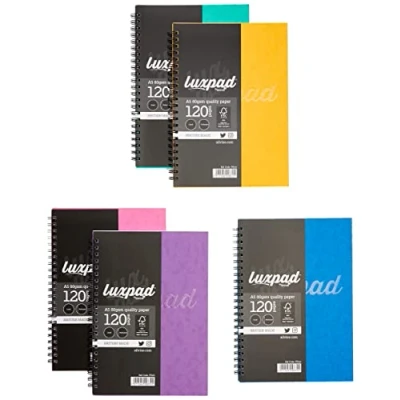 Image of Silvine Notebook FSC Twinwire Perforated Ruled 120 Pages 75gsm A5 Assorted Ref PRA5 [Pack of 10]