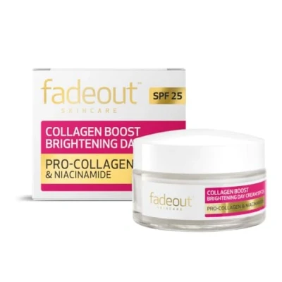 Image of Fade Out Collagen Boost Brightening Day Cream SPF 25 Anti Aging, Skin Firming &amp; Dark Spot Reducing Moisturizer 50ml