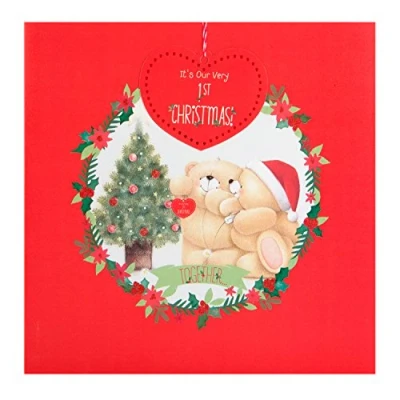 Image of Hallmark Forever Friends Christmas Card &#039;Sweet and Sparkly Times&#039; Medium Square