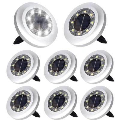 Image of Solar Lights,Solar Lights Outdoor Garden,8 Pack Ground Lights,Waterproof Garden for Lawn Pathway Yard Landscape Walkway(White Light)