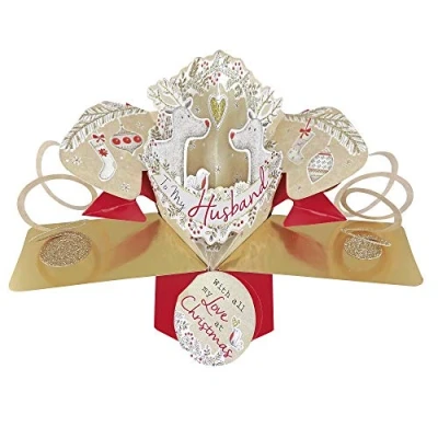 Image of Husband Christmas Pop Up Greeting Card Second Nature 3D Cards