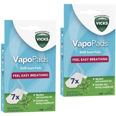 Image of MM Vicks VapoPads Menthol Scented Pads with Essential Oils Pack of 2