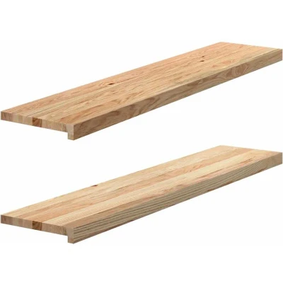 Image of vidaXL Window Sills 2 pcs Untreated 120x25x2 cm Solid Wood Oak