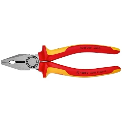 Image of KNIPEX 03 08 200 SBA Tools Combination Pliers, 1000V Insulated (0308200SBA)