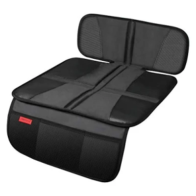 Image of Car Seat Protector Children Protection Mat for Baby Child Seats Auto Cover Under Carseat with Thickest Padding to Protect Leather &amp; Fabric Upholstery