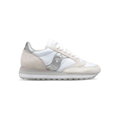 Image of Saucony JAZZ Triple Trainers, Women&#039;s, Size: 4.5, White Leather