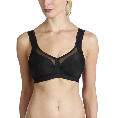 Image of Anita Womens Clara Comfort Soft Bra Black Nylon Size 42E UK BACK/CUP