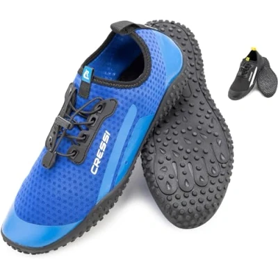 Image of Cressi Sonar Shoes Unisex Adult Water Shoe Microperforated Fabric, Blue/Azure, 9/9.5 UK (44 EU)