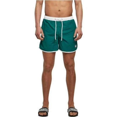 Image of Urban Classics Retro Swimming shorts, Men&#039;s, Size: XXL, White green
