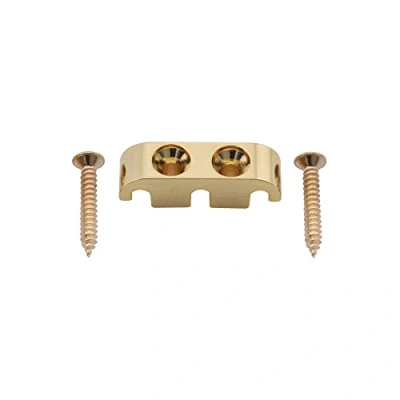 Image of Musiclily Pro 25mm Brass Bass String Guide Retainer Tree for 5 Electric Bass, Gold