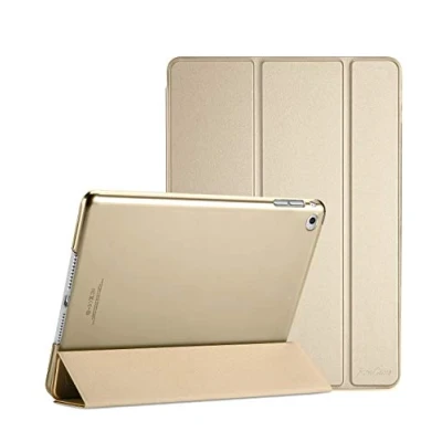 Image of ProCase Smart Case for iPad Mini 4 2015(Model: A1538 A1550), Ultra Slim Lightweight Stand with Translucent Frosted Back Cover 4th Gen 2015 7.9 Inch Gold