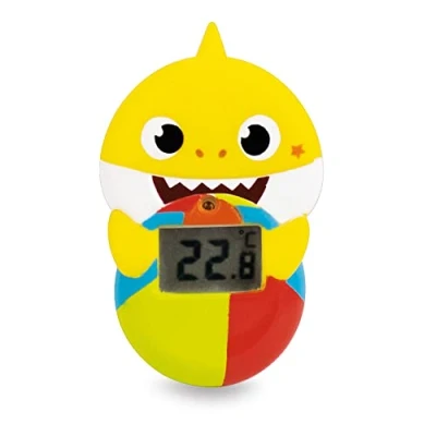Image of Baby Shark Bath Thermometer Lcd Digital Display Ideal For Measuring Babies And Children&#039;s Temperatures. Quick 10 Second Response Time, Suitable All The Family