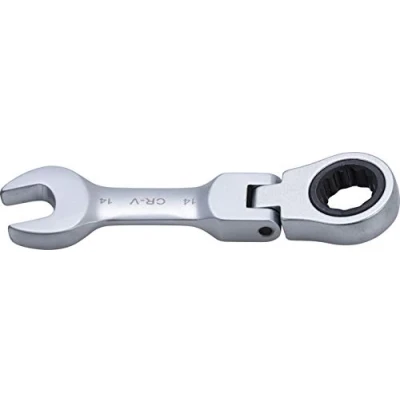 Image of BGS 6914 Ratchet Combination Wrench short adjustable 14 mm