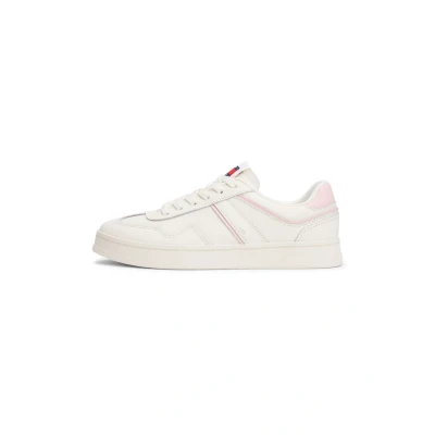 Image of Tommy Jeans THE Greenwich Trainers, Women&#039;s, Size: 3.5, Ivory leather and imitation