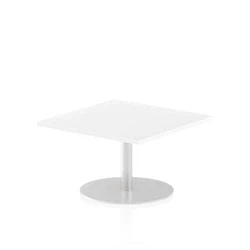 Image of Italia 800mm Poseur Square Table White Top 475mm High Leg