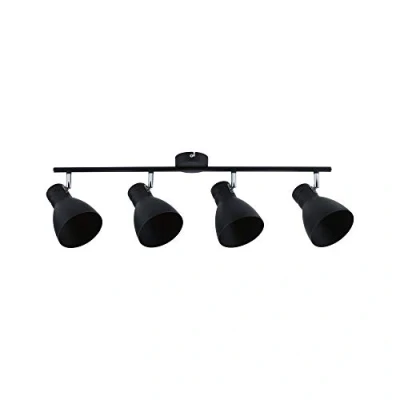 Image of Paulmann Davy ceiling light, black, four bulb