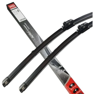 Image of HQ AUTOMOTIVE Front Windscreen Wiper Blades fits MERCEDES GLA Class 2pcs Replacement W156 2015 2019 Graphite Coated Natural Rubber No Smear Judder Free Model ADM91 421 V4