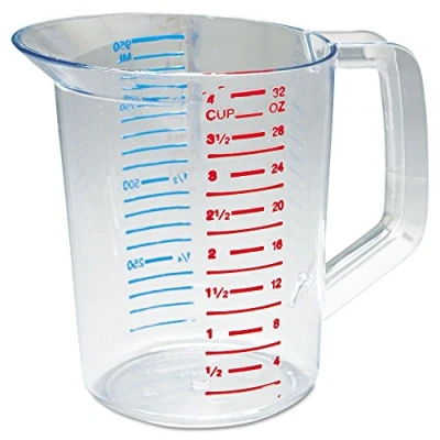 Image of Rubbermaid Commercial Products FG321600CLR Bouncer Measuring Cup, 1 quart