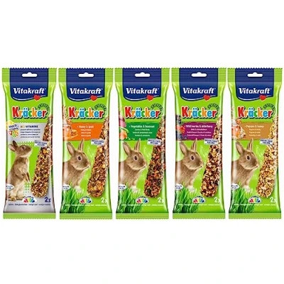 Image of WUNDAPETS 5 PACK MIXED VITA KRAFT KRACKER RABBIT TASTY TREAT SEED STICKS FLAVOURS