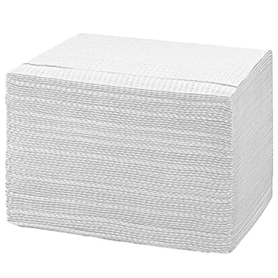Image of 125 Pcs Dental Bibs Disposable for Patient, 13&quot;x18&quot;, 3 Ply Waterproof Piercing Tattoo Paper Napkin Tissue Bib Clinic, Station and Salon