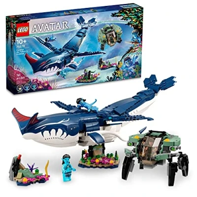 Image of LEGO Avatar Payakan The Tulkun &amp; Crabsuit Buildable Toy for 10 Plus Year Old Boys Girls, Way of Water Movie Underwater Ocean Set with Whale Like Sea Animal Creature Figure, Gift Idea 75579