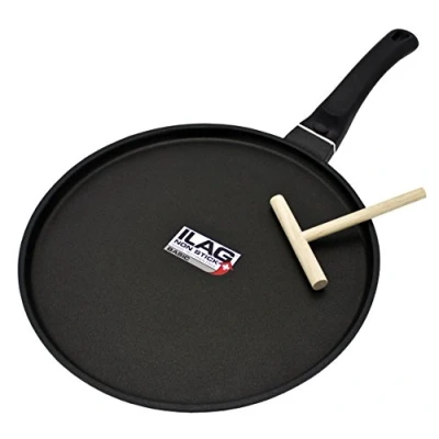 Image of Kopf Marra Cast Aluminium Crepe Pan with Spreader, Black, 28 cm