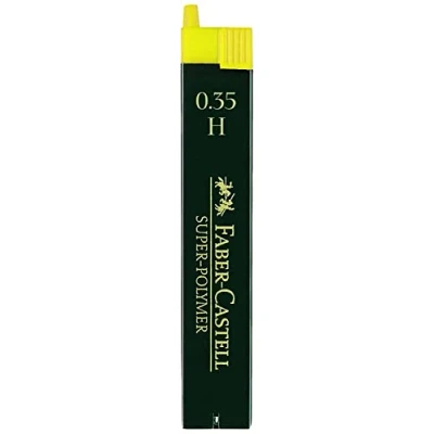 Image of Faber Castell Miscellaneous Super Polymer Fineline Lead, 0.35mmBlack, H, For Art, Craft, Drawing, Sketching, Home, School, University, Colouring