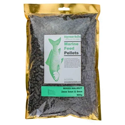 Image of StarmerBaits Mixed halibut marine feed pellets / 3mm 5mm &amp; 8mm 900g