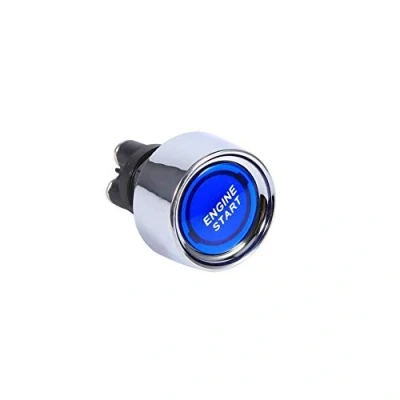 Image of Multi functional Start Push Button switch Vehicle car Engine Ignition Switch, DC 12V Starter OFF (ON) Momentary Switch(Blue)