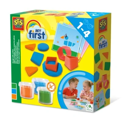 Image of SES Creative 14433 My First Knete mit Ausstechförmchen Clay with cutters, Diverse colours