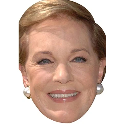 Image of FoxyPrinting Julie Andrews Celebrity Cardboard Party Face Mask Fancy Dress