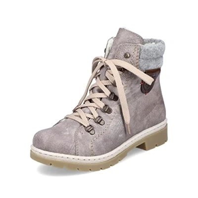 Image of Rieker Women&#039;s Y9430 Ankle Boots, Grey (Asche/Fog/Kastanie 43), 3.5 UK