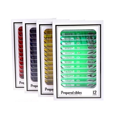 Image of SUCHUANGUANG For Stereo Microscopes 48pcs Kids Plastic Prepared Microscope Slides Of Animals Insects Flowers Sample Specimens