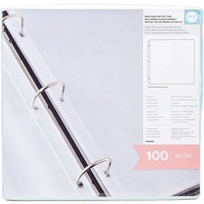 Image of American Crafts We R Memory Keepers 100 Page Protecter Pack, Synthetic Material, 32.5 x 34.5 3.5 cm