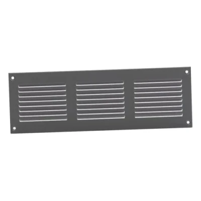 Image of 300x100mm / 12x4&quot; inch Grey Metal Air Vent Grille Cover with Insect Mesh Ventilation