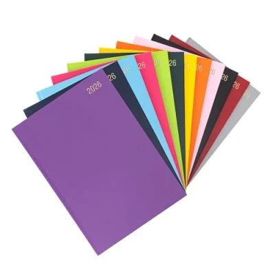 Image of evelay 2026 Diary A4 A5 Day to Page Hardback Full Year Planner Organiser Journal (A4 a Day, Purple)