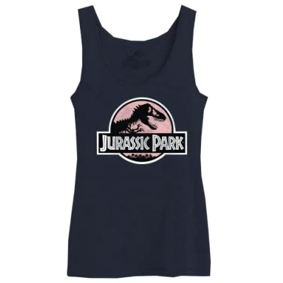 Image of Jurassic Park Women&#039;s Wojupamtk011 Tank Top, Navy Blue, XS