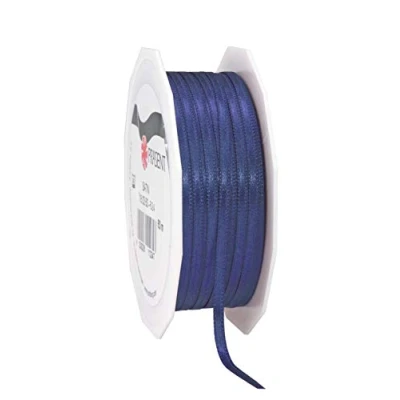 Image of C.E. Pattberg SATIN dark blue gift ribbon, 55 yards for Wrapping Gifts, 0.12 inches width, Ribbon Decorating &amp; Crafting, Decorative every occasion
