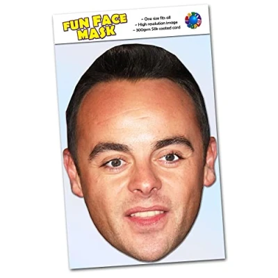 Image of Party People 1 x Ant Mcpartlin Celebrity Face Mask Ready To Wear M