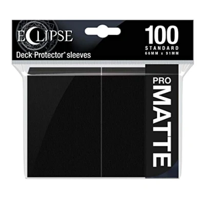 Image of Ultra Pro E 15613 Eclipse Standard Matte Sleeves 100 Pack Jet Black