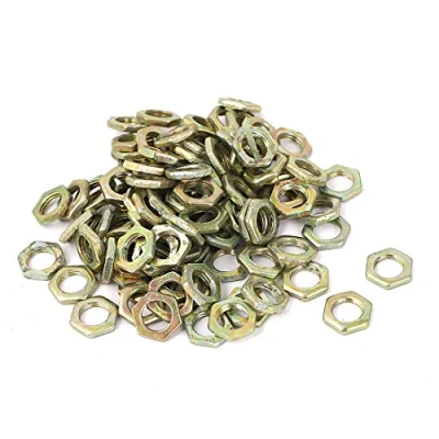 Image of sourcingmap M7x0.75x2mm Carbon Steel Hex Nuts Fastener 100pcs for Screws Bolts