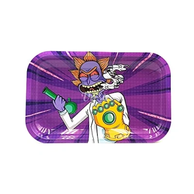 Image of Rolling Tray Medium Metal Smoking Various Cartoon Designs (Infinity)