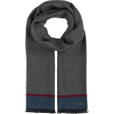 Image of bugatti men&#039;s scarf with highlight stripes 47 x 190 cm Wool blend stole