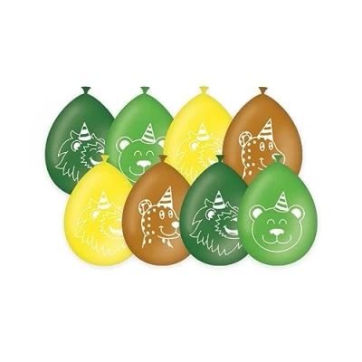 Image of PD Party Balloons Birthday Pack of 8 for Decoration Children&#039;s Jungle Boy &amp; Girl 30 x cm