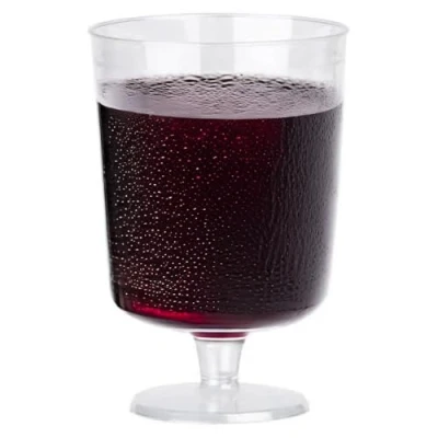Image of AIOS One Piece Recyclable Plastic Wine Glasses. Capacity 230ml. (96)