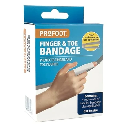 Image of PROFOOT Finger &amp; Toe Bandage Protects and Injuries 4 Metre Roll of Tubular Easy to Use Multi