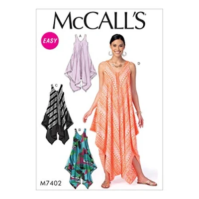 Image of Mccall&#039;s Patterns 7402 Y,Misses Dresses,Sizes XSM MED, Tissue, Multi/Colour, 17x0.5x0.07 cm