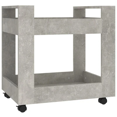 Image of vidaXL Desk Trolley Concrete Grey 60x45x60 cm Engineered Wood