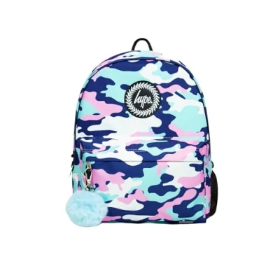 Image of hype BAGS Evie Camo Polyester Unisex Backpacks in Multi Coloured Size: One Size