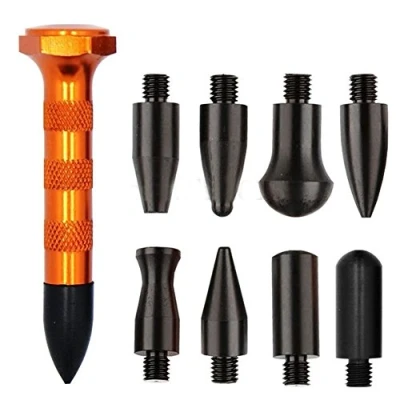 Image of GS DIY Paintless Dent Repair Kit Metal Tap Down Pen With 9 Heads Tips Removal Tools